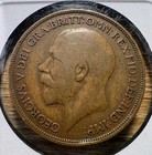 1919 Penny Great Britain George V - Actual Coin Shown - Free Shipping Inv 104