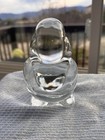 Vtg Art Vannes Le Chatel France  Art Glass Duck Paperweight Jewelry Trinket Dish