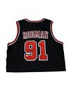 Dennis Rodman Black Hand Signed Jersey Chicago Bulls Bas Authentication