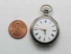 Antique 1890 s Swiss Pocket Watch 800 Silver Runs
