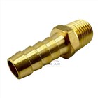 10 Pack 3 8  Id Hose Barb X 1 4  Male Npt Pipe Thread Brass Straight Fitting