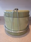 Vtg J l  Clark Triple Decker Food Carrier Avocado Green Picnic Mid Century 