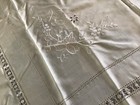 Antique Chinese Silk Tablecloth  Hand Embroidery  Good Condition 45    Sq 