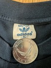 Vintage 80s Adidas Brand Excellence Graphic T-shirt Made In Usa Size Xl Navy