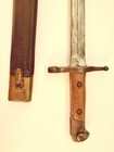 Original M 1891 Italian Caracano Bayonet Leather Scabbard With Brass Fittings