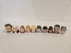 Lot Of 10 Character Head Thimbles - Reagan Chruchill Robin Hood Bogart