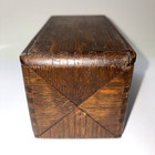 Antique Dovetail Folding Wood Sewing Box Singer Attachments   Pat   d Feb 19  1889