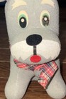 Dakin Dream Pets Gray Mini Plush Dog W  Plaid Hat   Bandana Vintage 1960