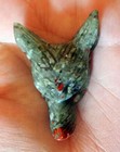Carved Gemstone Wolf Head Pendant