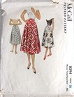 Misses Full Below-knee Skirt 2 Piece Mccall 8394 Rare Vtg 1951 Sewing Pattern