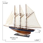 Nautimall 25  Wooden Sailboat Model Sailing Yacht Atlantic Schooner Ship Scal   