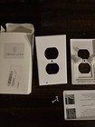 4 Pack Outlet Cover Built-in Led Night Light Sensor Automatic Bulbs White Plate