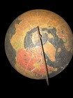 Vintage Replogle Black Ocean Globe     Metal Base     Mid-century World Globe