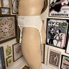 60s Vintage Penneys Adonna Ivory 100  Cotton Garter Belt Size 30 Xl As Is