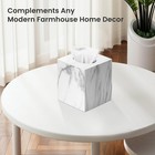 Square Tissue Box Cover Modern Marble Acrylic Facial Tissue Holder
