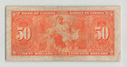 Canada 50 Dollars 1937  Bc-26b  Gordon towers  Original Circulated  staple Holes