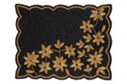 Indian Artisans Beaded Placemats  Handmade  Black  Set Of 2