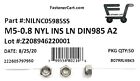  50  M5 X 0 8 Stainless Steel Din985 Metric Nylon Insert Lock Nuts 5mm A2  50 