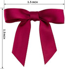 50pcs Boutique 1 5  Burgundy Satin Ribbon Mini Bows For Craft Sewing Scrapbookin