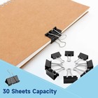 240 Pack Mini Binder Clips  Black Binder Clips  Small Paper Clips 15mm 5 8 Inch