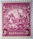 Travelstamps  1946 Barbados Stamp Sc  199a  Mint  Original Gum Hinged  8d