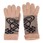 Auth Viviennewestwood - Light Pink Black Cotton Women s Gloves