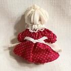 Jointed Teddy Bear Handmade Costume Vintage Miniature Dress And Bonnet