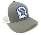 Pabst Blue Ribbon Patch Pbr Mesh Trucker Snapback Hat Cap Adjustable Curved Bill