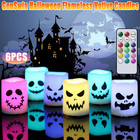 New Genswin Halloween Flameless Votive Candles Color Changing With Remote Timer