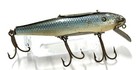 Vintage Antique Old Large Pflueger Floating Musky Mustang Blue Wood Lure Rare