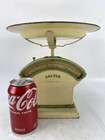Very Nice Vintage antique Yellow And Green Salter Cookery Scale  Works 
