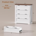 Farmhouse 4 Drawer File Cabinet  Wood Filing Cabinet For Letter legal a4 Size