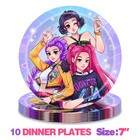 Kpop Hunters Party Supplies Set Balloons Cake Toppers Banner Plates Gift