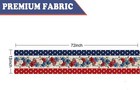 4th Of July Table Runner Red White And Blue Flowers Stripe Stars 13x72 Inch Memo