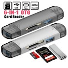 Otg Type C Sd Tf Card Reader 6 In 1 Usb 3 0 Micro Usb Flash Drive Adapter 5gbps