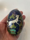 9 Vintage Mixed Painted Eggs Forest Folk Floral Kashmiri Ukrainian Ceramic Wood