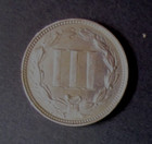 1873 Three Cent Nickel  3cn  W open 3   Bl-unc uncirculated   Free Shipping