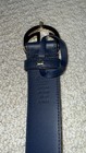 Gucci Mens Blue Belt Gold Buckle 
