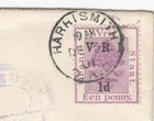 Boer War Harrismith Double Censored Cover Vri 1901 To Stellenbosch Press Censor