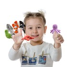6pcs Ocean Sea Animal Finger Puppet Toys For Kids Cute Marine Life Plush Puppets