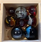 Vintage Lot Of Glass Marbles Cats Eye Swirls   More