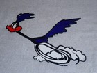Vintage Roadrunner Die-cut Looney Tunes Bird Metal Sports Car Gasoline Oil Sign 