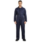 Men s Coveralls Jumpsuit Long Sleeve Mechanic Overalls Costume Navy Blue X-large