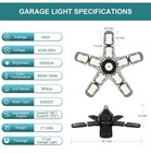 Garage Light- 2 Pack Led Bulb - Super Bright Shop Ceiling Lights Deformable