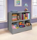Badger Basket Multi-bin Toy Storage 37x15 75x32 Inch  pack Of 1   Grey 