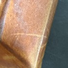 Vintage Upco Brown Pottery Planter Pot Low Rectangle Zig Zag Usa 274 As Is