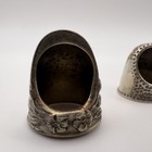 Vintage Sterling Silver Open Nail Sewing Thimbles Lot Of 4 Floral Roses 42 87g