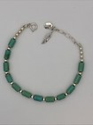Carolyn Pollack Relios Turquoise Beaded Sterling Silver Anklet   Bracelet New  