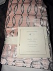 Pottery Barn Baby Amelia Velvet Crib Skirt Pink Metallic Geometric Print New