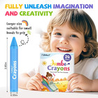 24 Colors Jumbo Crayons For Toddlers 1-3 washable non-toxic Crayon For Toddlers 